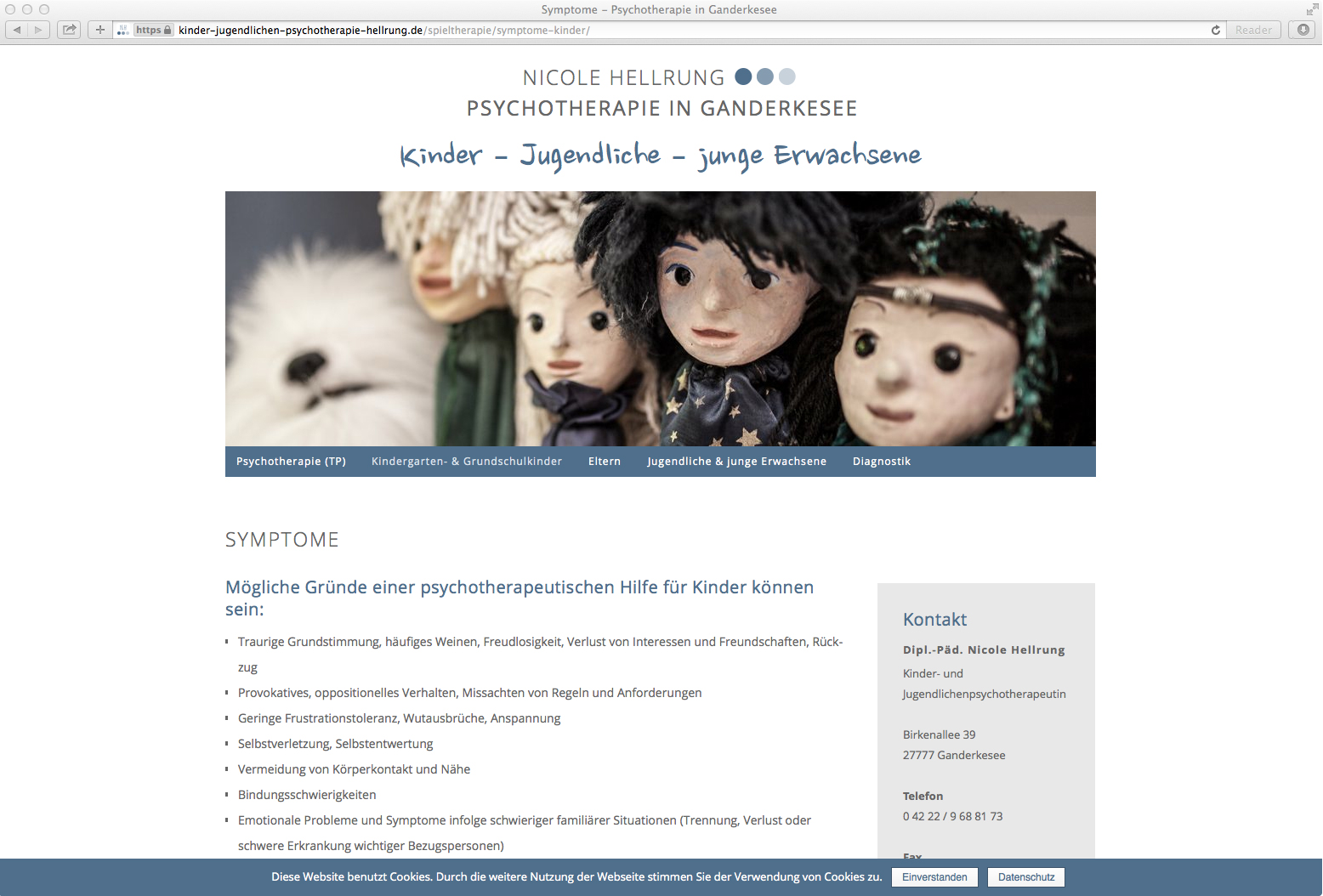 Webdesign Praxis für Kinder- und Jugendlichenpsychotherapie