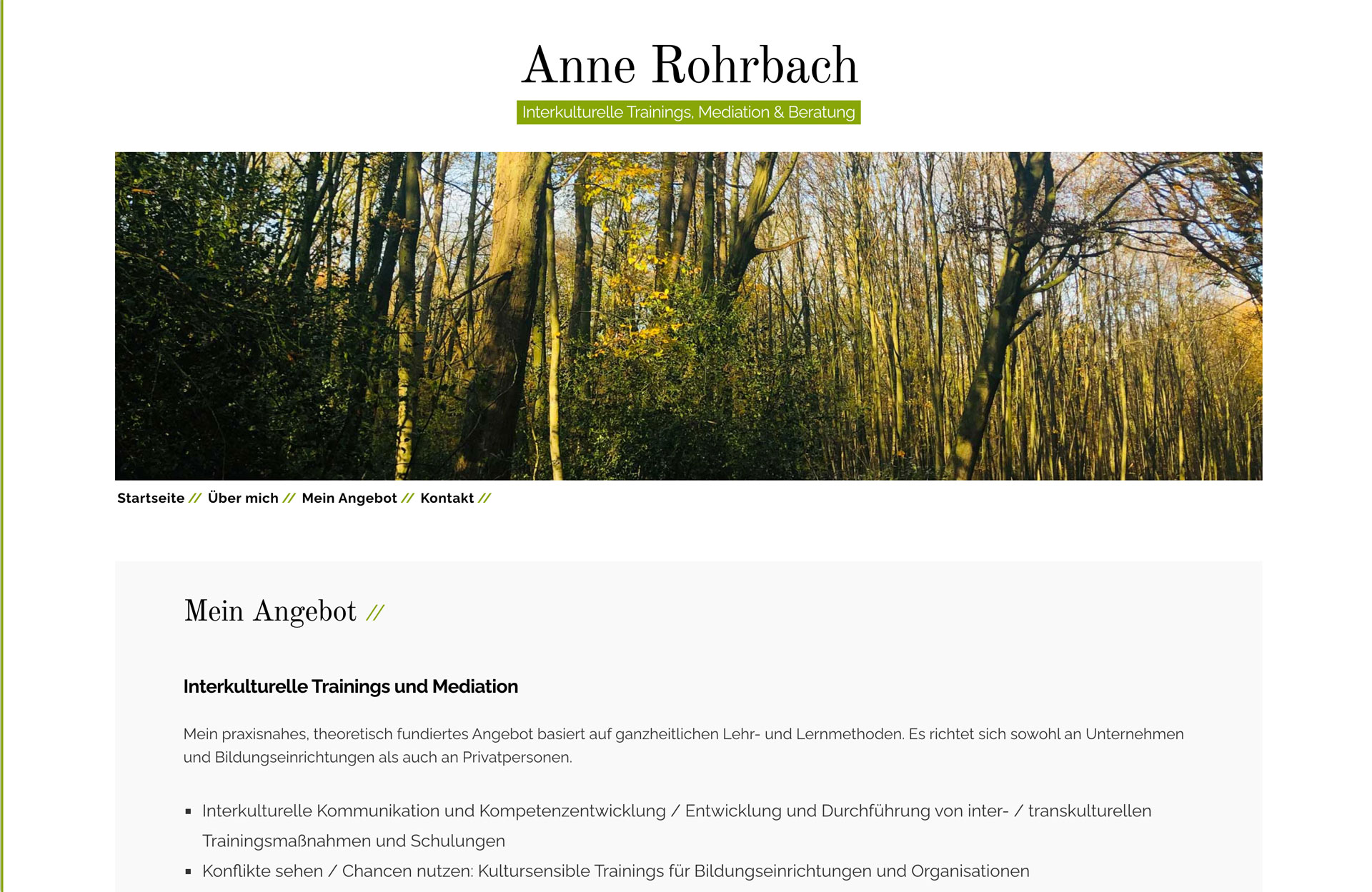Webseite Coaching und Mediation Bremen