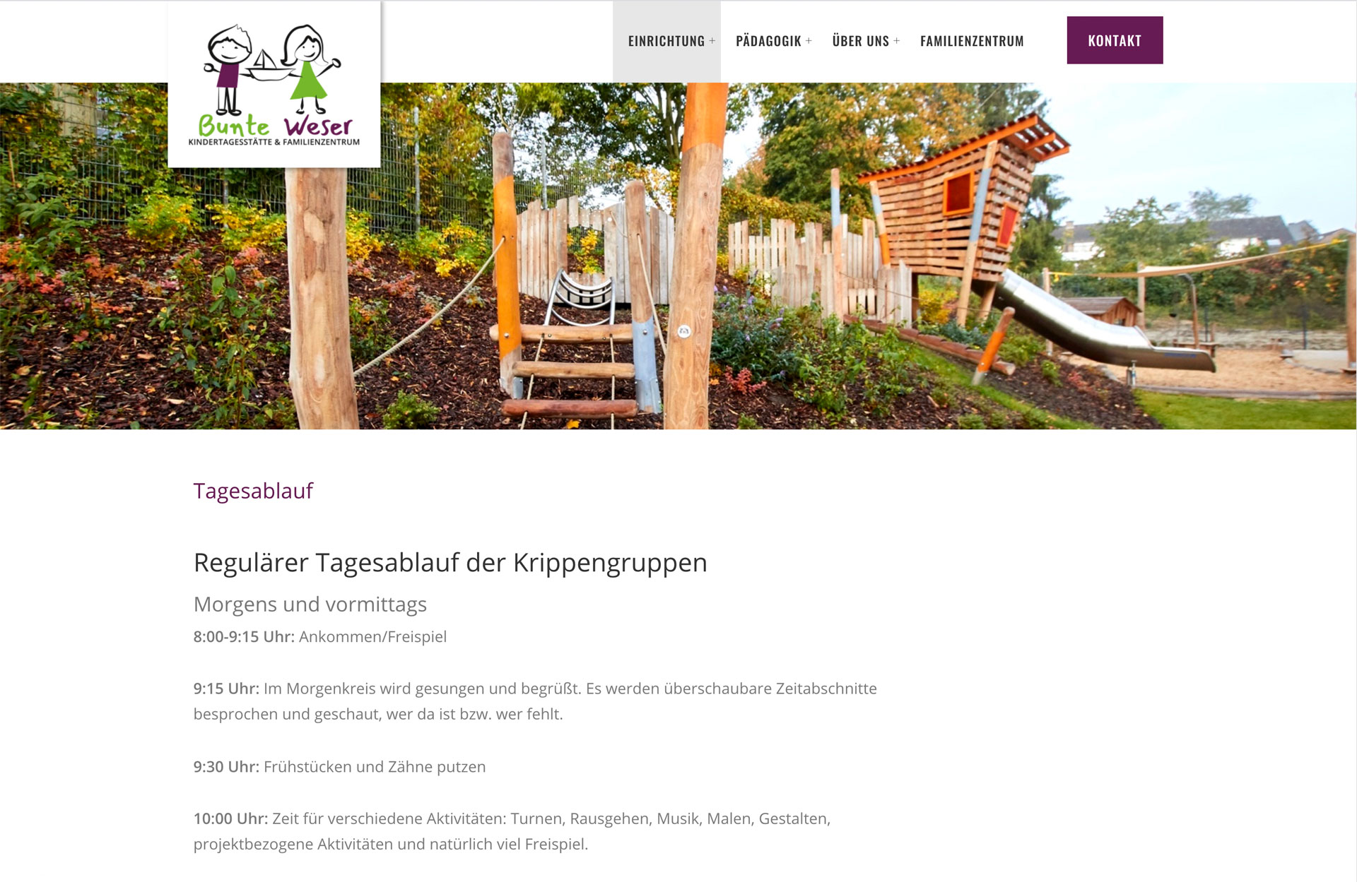 Webdesign Bremen Kindertagesstätte Kindergarten Kita